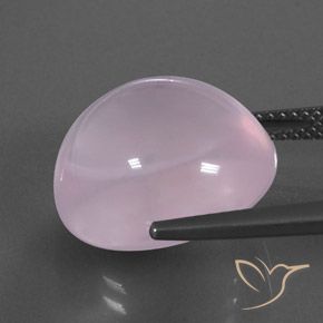 Quarzo rosa Rosa chiaro naturale da 16.85 ct, Ovale, Trasparente/Traslucido
