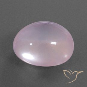 Quarzo rosa Rosa gomma da masticare naturale da 19.66 ct, Ovale, Trasparente/Traslucido