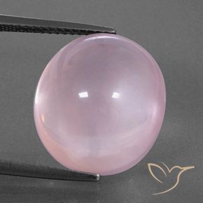 Quarzo rosa Rosa gomma da masticare naturale da 15.81 ct, Ovale, Trasparente/Traslucido