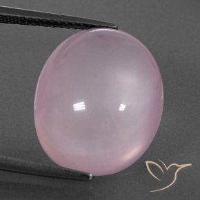 Quarzo rosa Rosa gomma da masticare naturale da 15.24 ct, Ovale, Trasparente/Traslucido