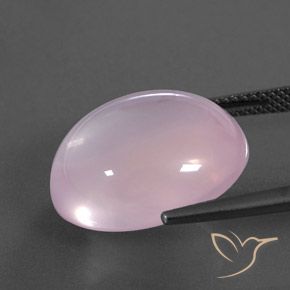 Quarzo rosa Rosa chiaro naturale da 17.48 ct, Ovale, Trasparente/Traslucido