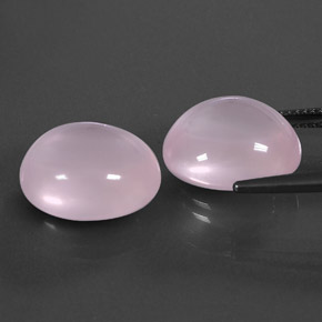 Quarzo rosa naturale rosa da 20,31 ct, trasparente, trasparente/traslucido