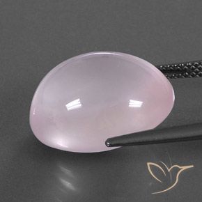 Quarzo rosa Rosa chiaro naturale da 15.35 ct, Ovale, Trasparente/Traslucido