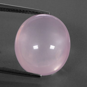 Quarzo rosa naturale rosa da 14,76 ct, trasparente, trasparente/traslucido