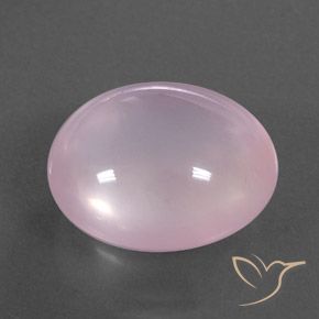 Quarzo rosa Rosa chiaro naturale da 14.35 ct, Ovale, Trasparente/Traslucido