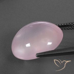 Quarzo rosa Rosa chiaro naturale da 14.35 ct, Ovale, Trasparente/Traslucido