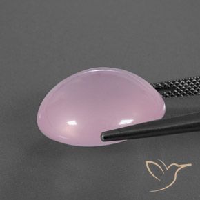 Quarzo rosa Rosa chiaro naturale da 18.95 ct, Ovale, Trasparente/Traslucido