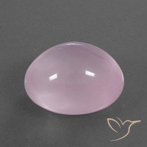 Quarzo rosa Rosa chiaro naturale da 17.79 ct, Ovale, Trasparente/Traslucido