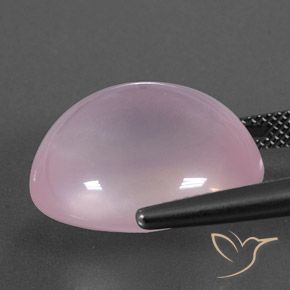 Quarzo rosa Rosa chiaro naturale da 22.43 ct, Ovale, Trasparente/Traslucido
