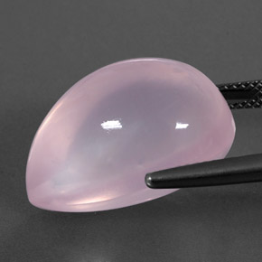 Quarzo rosa Rosa gomma da masticare naturale da 27.39 ct, Trasparente, Trasparente/Traslucido