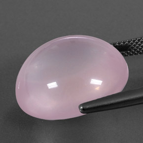 Quarzo rosa naturale rosa da 24,65 ct, trasparente, trasparente/traslucido