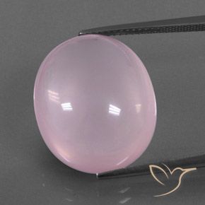22.00ct Naturale Rosa chiaro Quarzo rosa, Ovale, Trasparente/Traslucido