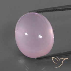 Quarzo rosa Rosa Ciliegia Chiaro naturale da 21.10 ct, Ovale, Trasparente/Traslucido