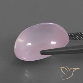 Quarzo rosa Rosa Ciliegia Chiaro naturale da 21.10 ct, Ovale, Trasparente/Traslucido