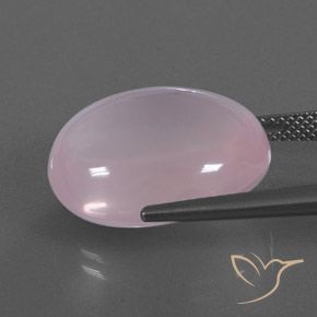 Quarzo rosa Rosa gomma da masticare naturale da 22.00 ct, Ovale, Trasparente/Traslucido