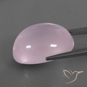 Quarzo rosa Rosa chiaro naturale da 39.08 ct, Ovale, Trasparente/Traslucido