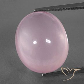 Quarzo rosa Rosa rosa naturale da 15.30 ct, Ovale, Trasparente/Traslucido