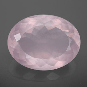 Quarzo rosa naturale rosa da 12,60 ct, taglio ovale, trasparente