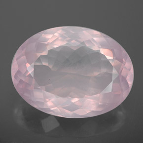 Quarzo rosa naturale rosa da 13,86 ct, taglio ovale, trasparente