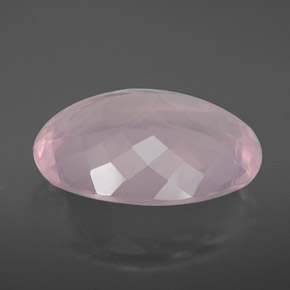 Quarzo rosa naturale rosa da 13,86 ct, taglio ovale, trasparente
