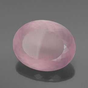 Quarzo rosa Rosa naturale da 39.71 ct, Taglio ovale, Trasparente