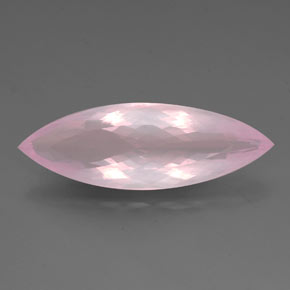 Quarzo rosa Rosa naturale da 26.62 ct, Taglio marquise, Trasparente