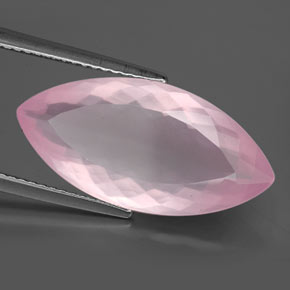 Quarzo rosa naturale rosa da 8,05 ct, marchesa, trasparente