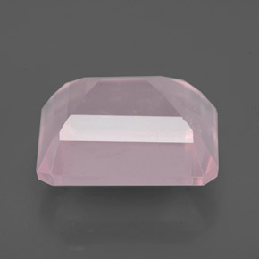 Quarzo rosa naturale rosa da 6,30 ct, taglio smeraldo, trasparente