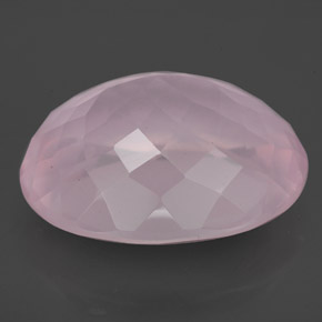Quarzo rosa naturale rosa da 12,16 ct, taglio ovale, trasparente