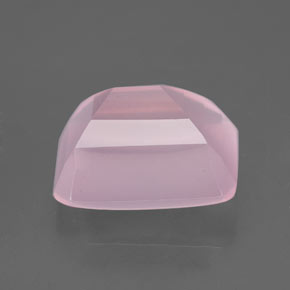 Quarzo rosa naturale rosa da 5,66 ct, taglio smeraldo, trasparente