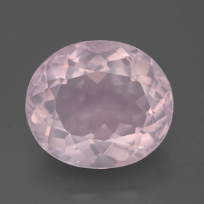 Quarzo rosa naturale rosa da 5,36 ct, taglio ovale, trasparente