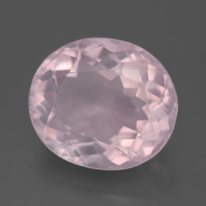 Quarzo rosa naturale rosa da 5,36 ct, taglio ovale, trasparente