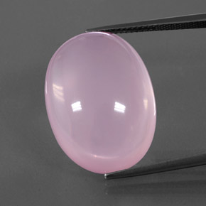 Quarzo rosa naturale rosa da 31,73 ct, taglio ovale, trasparente
