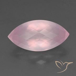 Quarzo rosa Rosa medio rosa naturale da 23.77 ct, Taglio marquise, Trasparente