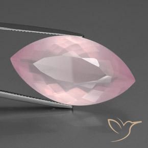 Quarzo rosa Rosa medio rosa naturale da 34.50 ct, Taglio marquise, Trasparente