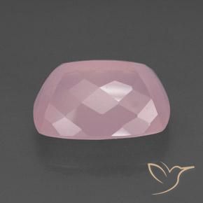 Quarzo rosa Rosa rosa naturale da 34.92 ct, Cuscino, Trasparente