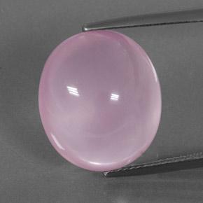 Quarzo rosa naturale rosa da 16,60 ct, taglio ovale, trasparente