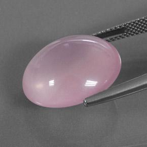 Quarzo rosa naturale rosa da 16,60 ct, taglio ovale, trasparente