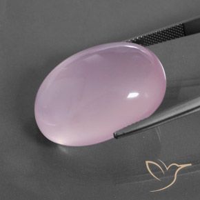 Quarzo rosa Rosa Ciliegia Chiaro naturale da 44.34 ct, Ovale, Trasparente