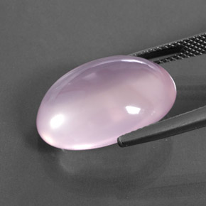 Quarzo rosa Rosa Ciliegia Chiaro naturale da 14.55 ct, Taglio ovale, Trasparente