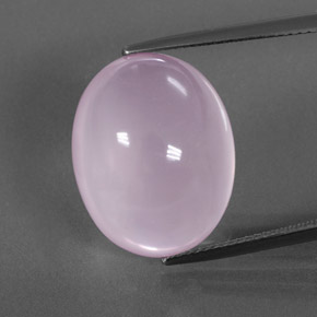 Quarzo rosa naturale rosa da 20,95 ct, taglio ovale, trasparente
