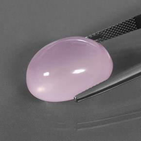 Quarzo rosa naturale rosa da 20,95 ct, taglio ovale, trasparente