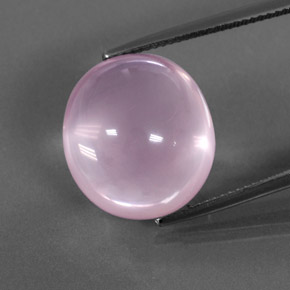 Quarzo rosa naturale rosa da 21,05 ct, taglio ovale, trasparente