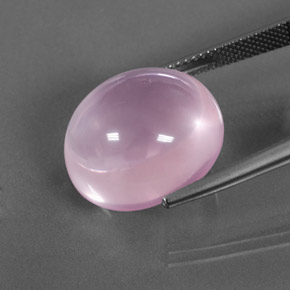 Quarzo rosa naturale rosa da 21,05 ct, taglio ovale, trasparente