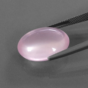 Quarzo rosa naturale rosa da 13,78 ct, taglio ovale, trasparente