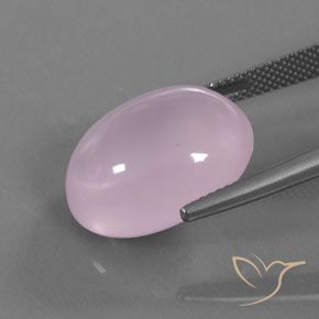 Quarzo rosa Rosa gomma da masticare naturale da 16.64 ct, Ovale, Trasparente