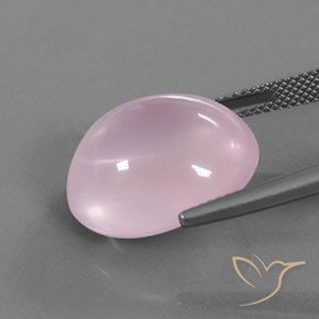 Quarzo rosa Rosa chiaro naturale da 18.82 ct, Ovale, Trasparente