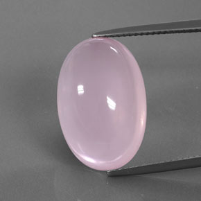 Quarzo rosa naturale rosa da 15,46 ct, taglio ovale, trasparente
