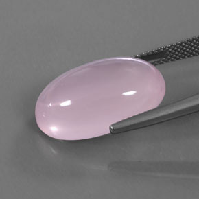 Quarzo rosa naturale rosa da 15,46 ct, taglio ovale, trasparente