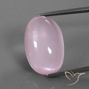 Quarzo rosa Rosa chiaro naturale da 18.72 ct, Ovale, Trasparente